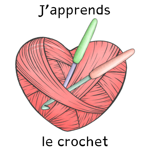 Logo du site avec une pelote en forme de cœur dans laquelle sont plantés deux crochets